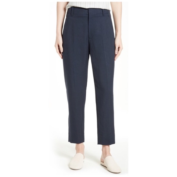 Vince Pants - Vince Carrot Pants Navy Linen Size 10